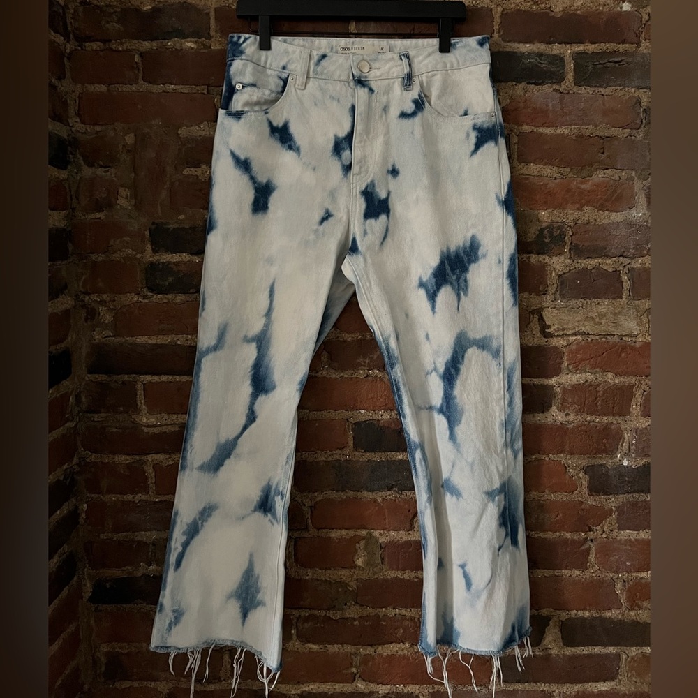 ASOS High Waisted Tie Dye Denim